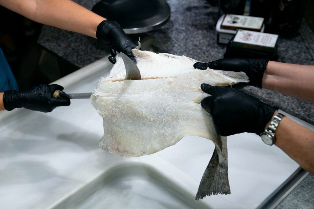 corte lomos de bacalao